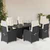 Image de vidaXL Ensemble à Manger de Jardin avec Coussins 7 pcs, Table et Chaises avec Dossier Réglable, Meubles d'Extérieur, 3212680