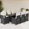 Image de vidaXL Ensemble à Manger de Jardin avec Coussins 9 pcs, Table et Chaises avec Dossier Réglable, Meubles d'Extérieur, 3212681