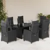 Image de vidaXL Ensemble à Manger de Jardin avec Coussins 7 pcs, Table et Chaises avec Dossier Réglable, Meubles d'Extérieur, 3212683