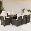 Image de vidaXL Ensemble à Manger de Jardin avec Coussins 9 pcs, Table et Chaises avec Dossier Réglable, Meubles d'Extérieur, 3212688