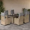 Image de vidaXL 7-delige Tuinset met kussens poly rattan gemengd beige3212695