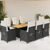 Image de vidaXL Ensemble à Manger de Jardin avec Coussins 9 pcs, Table et Chaises avec Dossier Réglable, Meubles d'Extérieur, 3212706
