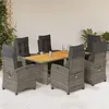 Image de vidaXL 7-delige Tuinset met kussens poly rattan grijs3212710