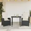 Image de vidaXL Ensemble à Manger de Jardin avec Coussins 3 pcs, Table et Chaises avec Dossier Réglable, Meubles d'Extérieur, 3212722