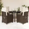 Image de vidaXL Ensemble à Manger de Jardin avec Coussins 5 pcs, Table et Chaises avec Dossier Réglable, Meubles d'Extérieur, 3212774