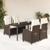 Image de vidaXL Ensemble à Manger de Jardin avec Coussins 5 pcs, Table et Chaises avec Dossier Réglable, Meubles d'Extérieur, 3212776