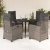 Image de vidaXL Ensemble à manger de jardin 5 pcs avec coussins Gris 3212783