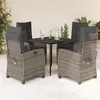 Image de vidaXL Ensemble à manger de jardin 5 pcs avec coussins Gris 3212784