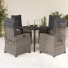Image de vidaXL Ensemble à Manger de Jardin avec Coussins 5 pcs, Table et Chaises avec Dossier Réglable, Meubles d'Extérieur, 3212794