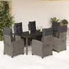 Image de vidaXL Ensemble à Manger de Jardin avec Coussins 7 pcs, Table et Chaises avec Dossier Réglable, Meubles d'Extérieur, 3212798