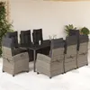 Image de vidaXL Ensemble à Manger de Jardin avec Coussins 9 pcs, Table et Chaises avec Dossier Réglable, Meubles d'Extérieur, 3212801