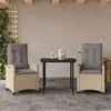 Image de vidaXL Ensemble à manger de jardin et coussins 3 pcs mélange beige 3212822