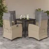Image de vidaXL 5-delige Tuinset met kussens poly rattan gemengd beige3212833