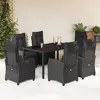 Image de vidaXL Ensemble à Manger de Jardin avec Coussins 7 pcs, Table et Chaises avec Dossier Réglable, Meubles d'Extérieur, 3212891