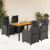 Image de vidaXL Ensemble à Manger de Jardin avec Coussins 5 pcs, Table et Chaises avec Dossier Réglable, Meubles d'Extérieur, 3212908