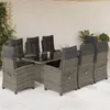Image de vidaXL Ensemble à Manger de Jardin avec Coussins 9 pcs, Table et Chaises avec Dossier Réglable, Meubles d'Extérieur, 3212925