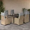 Image de vidaXL 7-delige Tuinset met kussens poly rattan gemengd beige3212928