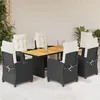 Image de vidaXL Ensemble à Manger de Jardin avec Coussins 7 pcs, Table et Chaises avec Dossier Réglable, Meubles d'Extérieur, 3212934