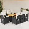 Image de vidaXL Ensemble à Manger de Jardin avec Coussins 9 pcs, Table et Chaises avec Dossier Réglable, Meubles d'Extérieur, 3212935