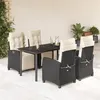 Image de vidaXL Ensemble à Manger de Jardin avec Coussins 5 pcs, Table et Chaises avec Dossier Réglable, Meubles d'Extérieur, 3212956