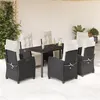 Image de vidaXL Ensemble à Manger de Jardin avec Coussins 7 pcs, Table et Chaises avec Dossier Réglable, Meubles d'Extérieur, 3212957
