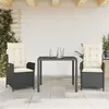 Image de vidaXL 3-delige Tuinset met kussens poly rattan zwart3213058
