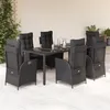 Image de vidaXL Ensemble à Manger de Jardin avec Coussins 7 pcs, Table et Chaises avec Dossier Réglable, Meubles d'Extérieur, 3213073