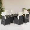 Image de vidaXL Ensemble à Manger de Jardin avec Coussins 7 pcs, Table et Chaises avec Dossier Réglable, Meubles d'Extérieur, 3213112