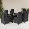 Image de vidaXL Ensemble à Manger de Jardin avec Coussins 7 pcs, Table et Chaises avec Dossier Réglable, Meubles d'Extérieur, 3213115
