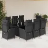 Image de vidaXL Ensemble à Manger de Jardin avec Coussins 9 pcs, Table et Chaises avec Dossier Réglable, Meubles d'Extérieur, 3213117