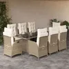 Image de vidaXL Ensemble à Manger de Jardin avec Coussins 9 pcs, Table et Chaises avec Dossier Réglable, Meubles d'Extérieur, 3213125
