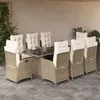 Image de vidaXL Ensemble à Manger de Jardin avec Coussins 9 pcs, Table et Chaises avec Dossier Réglable, Meubles d'Extérieur, 3213126