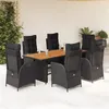 Image de vidaXL Ensemble à Manger de Jardin avec Coussins 7 pcs, Table et Chaises avec Dossier Réglable, Meubles d'Extérieur, 3213139