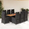 Image de vidaXL Ensemble à Manger de Jardin avec Coussins 9 pcs, Table et Chaises avec Dossier Réglable, Meubles d'Extérieur, 3213140