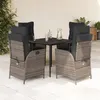 Image de vidaXL Ensemble à Manger de Jardin avec Coussins 5 pcs, Table et Chaises avec Dossier Réglable, Meubles d'Extérieur, 3213215