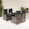 Image de Salon de jardin GENERIQUE 5 pieces gris resine tressee 140 x 70 x 74 cm
