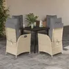 Image de vidaXL Ensemble à Manger de Jardin avec Coussins 5pcs, Table et Chaise de Terrasse, Meubles de Patio, Mobilier d'Extérieur, 3213266