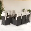 Image de vidaXL Ensemble à Manger de Jardin avec Coussins 9 pcs, Table et Chaises avec Dossier Réglable, Meubles d'Extérieur, 3213351
