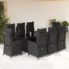 Image de vidaXL Ensemble à Manger de Jardin avec Coussins 9 pcs, Table et Chaises avec Dossier Réglable, Meubles d'Extérieur, 3213353