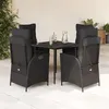 Image de vidaXL Ensemble à Manger de Jardin avec Coussins 5 pcs, Table et Chaises avec Dossier Réglable, Meubles d'Extérieur, 3213393