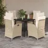 Image de vidaXL Ensemble à Manger de Jardin avec Coussins 5 pcs, Table et Chaises avec Dossier et Repose-pied Réglables, Meubles 3213442