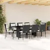 Image de vidaXL Ensemble à Manger de Jardin avec Coussins 9 pcs, Table et Chaise de Terrasse, Meubles de Patio, Mobilier d'Extérieur, 3213491