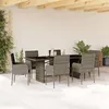 Image de vidaXL Ensemble à Manger de Jardin avec Coussins 7 pcs, Table et Chaise de Terrasse, Meubles de Patio, Mobilier d'Extérieur, 3213508
