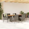 Image de vidaXL 7-delige Tuinset met kussens poly rattan grijs3213512