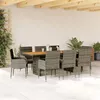 Image de vidaXL 9-delige Tuinset met kussens poly rattan grijs3213513