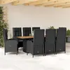 Image de vidaXL Ensemble à Manger de Jardin avec Coussins 9 pcs, Table et Chaise de Terrasse, Meubles de Patio, Mobilier d'Extérieur, 3213515