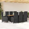Image de vidaXL Ensemble à Manger de Jardin avec Coussins 9 pcs, Table et Chaise de Terrasse, Meubles de Patio, Mobilier d'Extérieur, 3213521