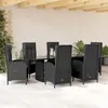 Image de vidaXL Ensemble à Manger de Jardin avec Coussins 7pcs, Table et Chaise de Terrasse, Meubles de Patio, Mobilier d'Extérieur, 3213524