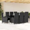 Image de vidaXL Ensemble à Manger de Jardin avec Coussins 9 pcs, Table et Chaise de Terrasse, Meubles de Patio, Mobilier d'Extérieur, 3213525
