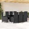 Image de vidaXL Ensemble à Manger de Jardin avec Coussins 9 pcs, Table et Chaise de Terrasse, Meubles de Patio, Mobilier d'Extérieur, 3213526